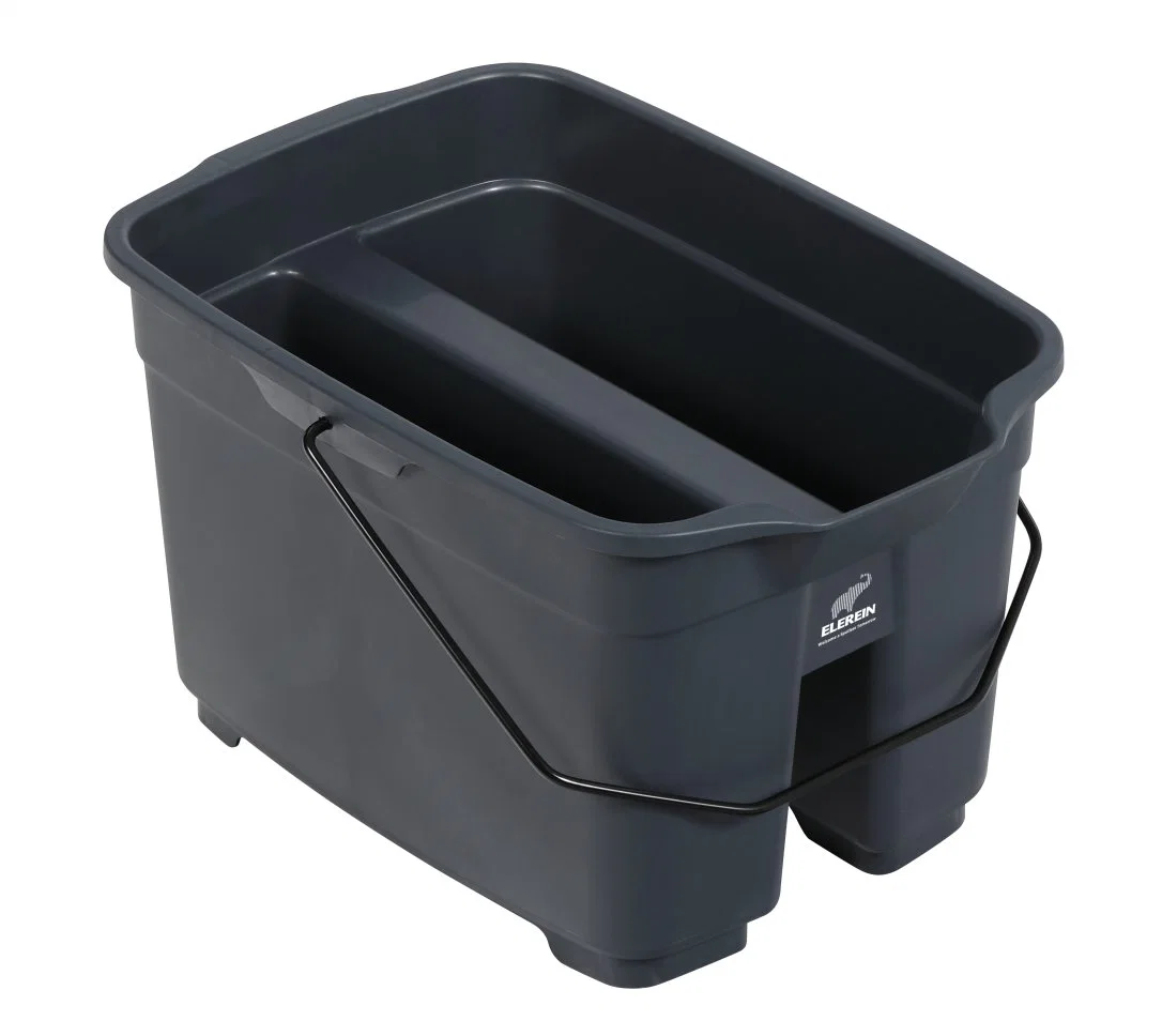 Yellow Single Handle Elerein Af08174 Rectangular Cleaning Bucket with Gray Filter Plate