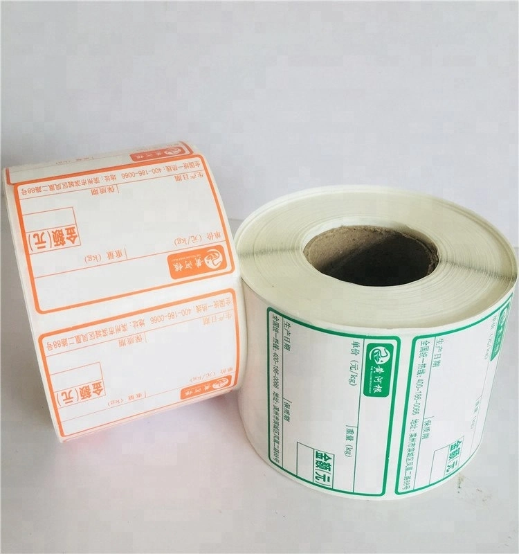 Free Sample Die Cut Self Adhesive Direct Thermal Label Sticker Paper Zebra Barcode Label Roll