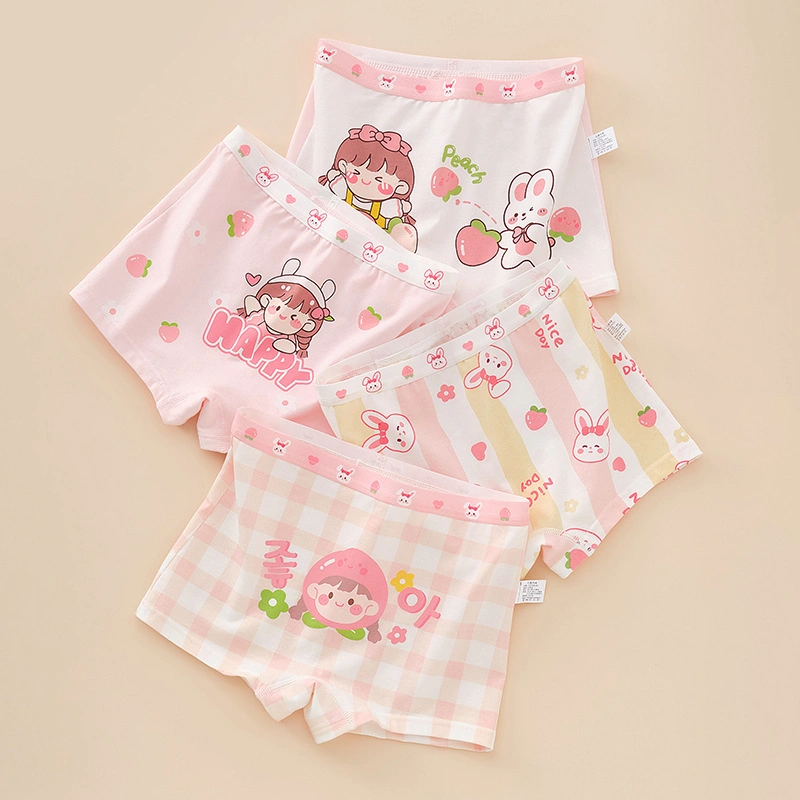 Cute Girl Crotch Anti-Slip Soft Cotton Seamless Invisible Children Kids Panty Underwear