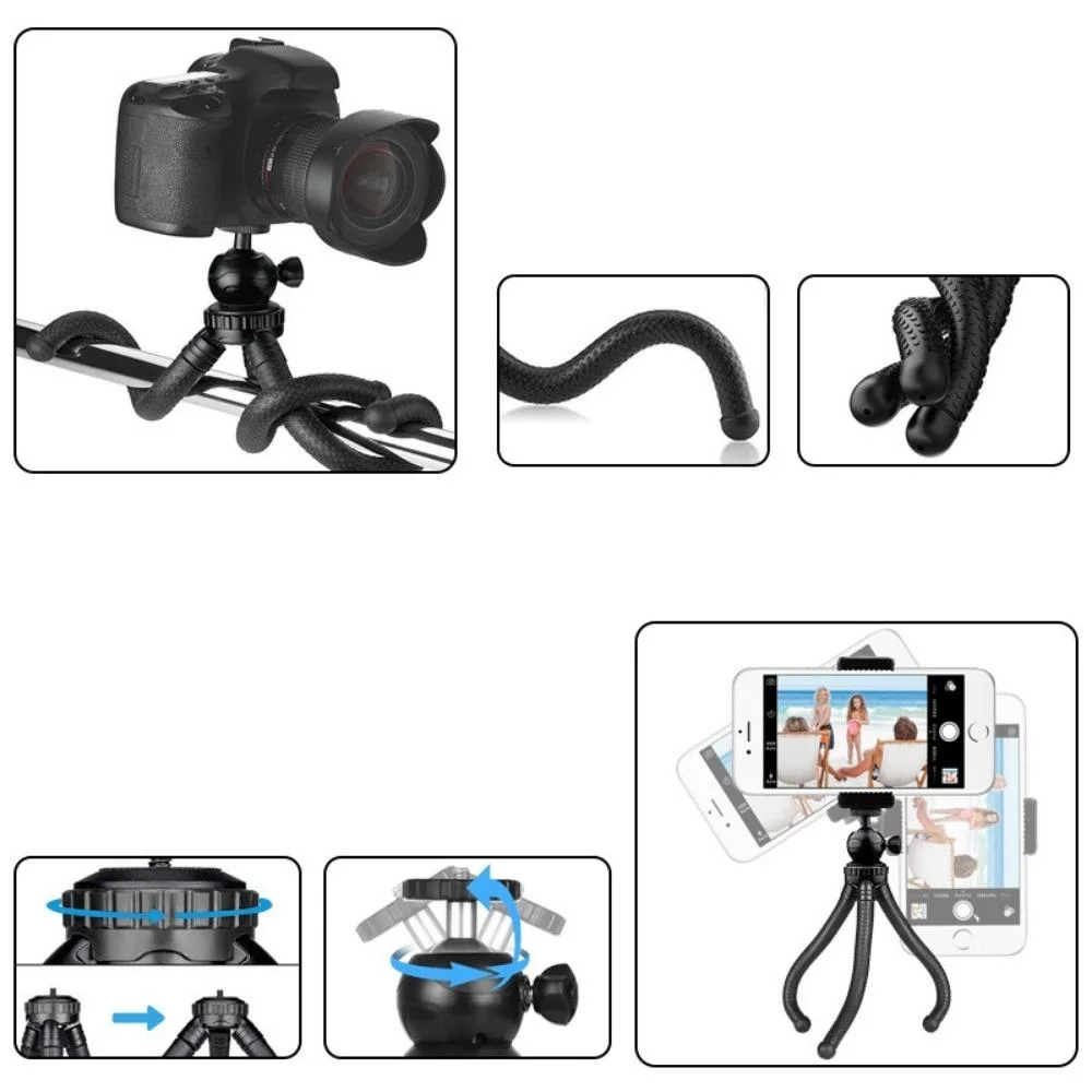 Flexible Tripod with 360degree Rotating Ball Head for Mobile and Smartphone Holder Compatible for DSLR & Gopro Cameras Vlogging Shooting Bl19655