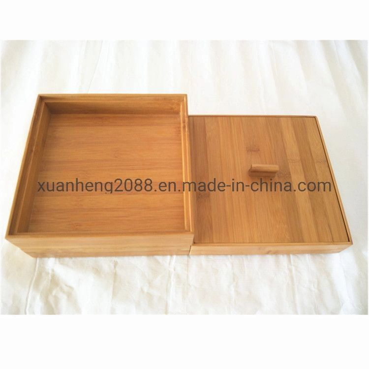 Customized Factory Direct Eco-Friendly Nature Bamboo Hand-Made Wooden Gift Box for Packaging