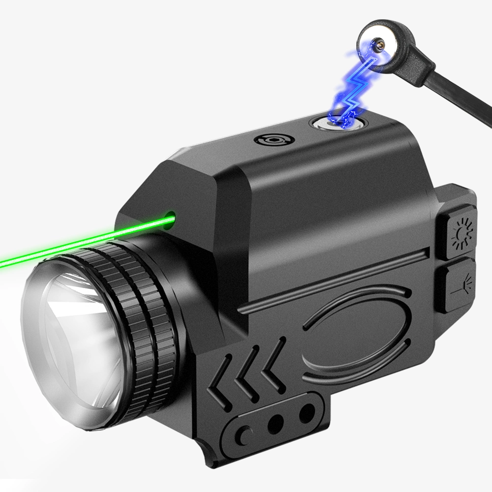 Mini Tactical Green Laser Sight 11mm/20mm Picatinny Dual-Use Scope for Gun DOT Laser Sight Flashlight Combo