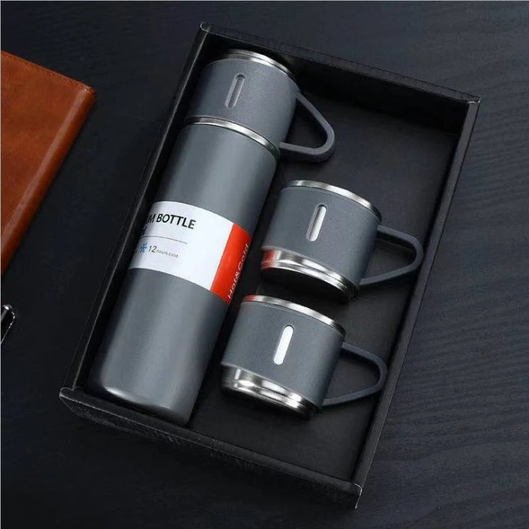 Vacuum Flask and Cups Corporate Gift Set for Business Promotion Gifts