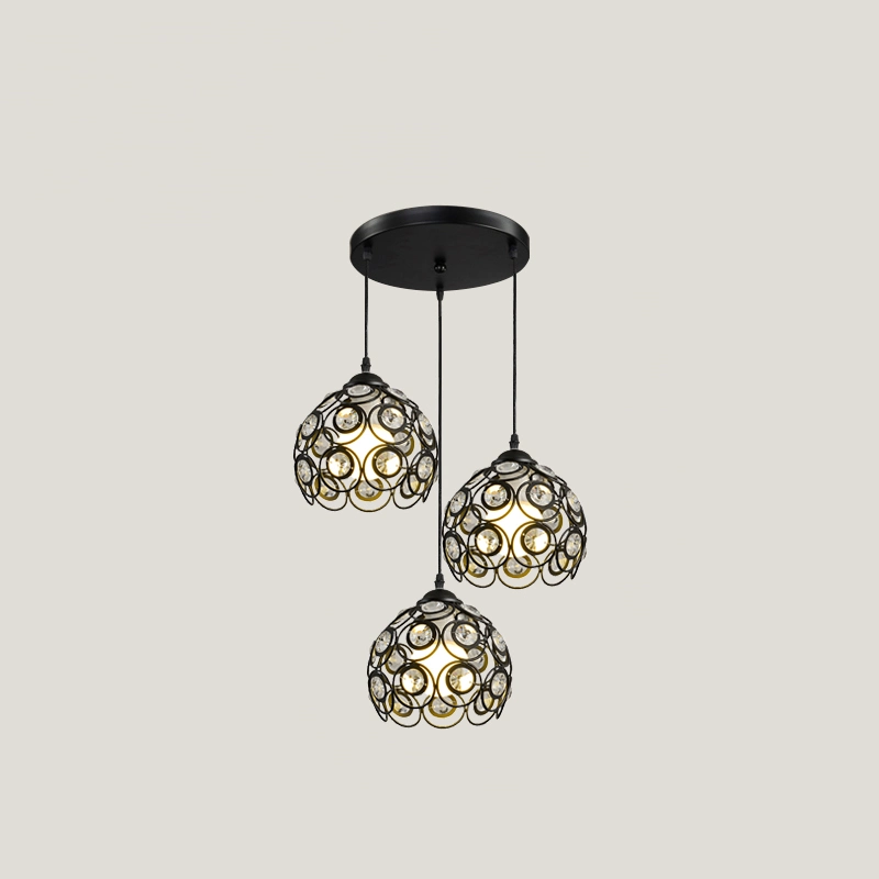 Blanc Noir Nodic pendentif lumière Cristal Chanderlier éclairage Maison moderne Éclairage