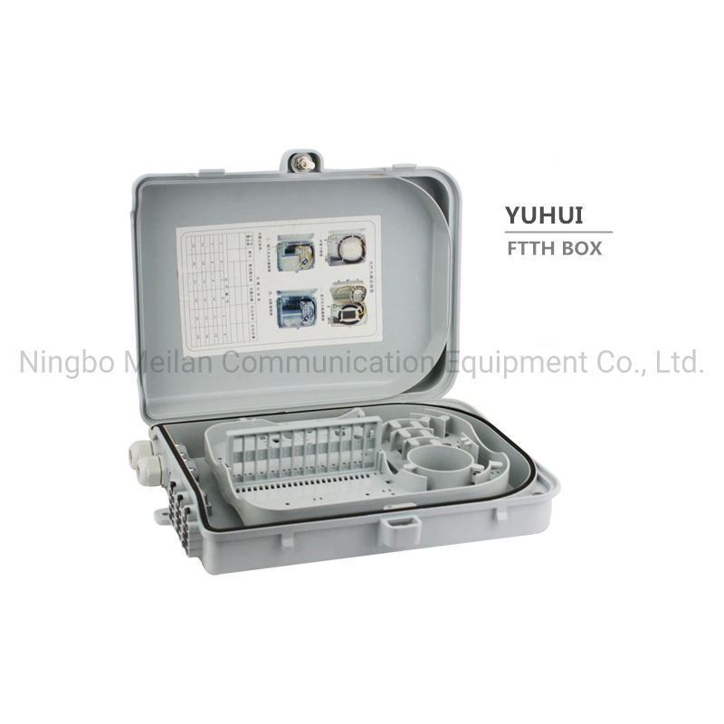 Small FTTH Access Fiber Optic Waterproof Terminated Distribution Box