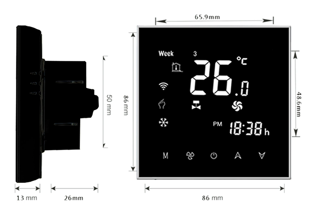 Heating Cooling Room Programmable Wireless Thermostat