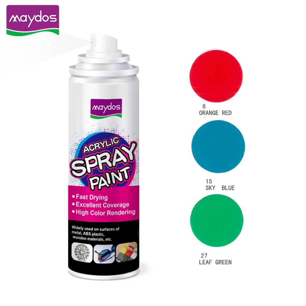 Maydos madera Metal Plástico ABS 400ml Auto lienzo cerámica pintura en aerosol