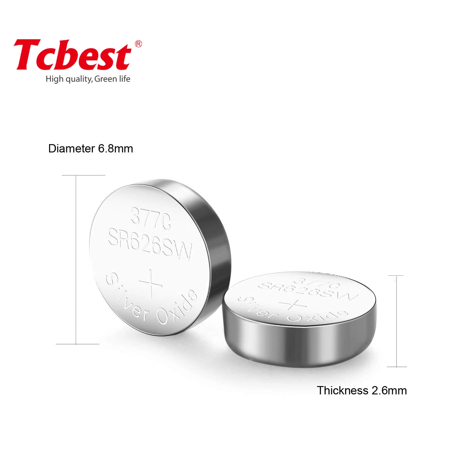 Factory Direct 1.55V Silver Oxide Sr626 377 Zinc Air Button Cell Primary Battery Coin Cell 1.55V Battery with CE for Hearing Aid or Watch