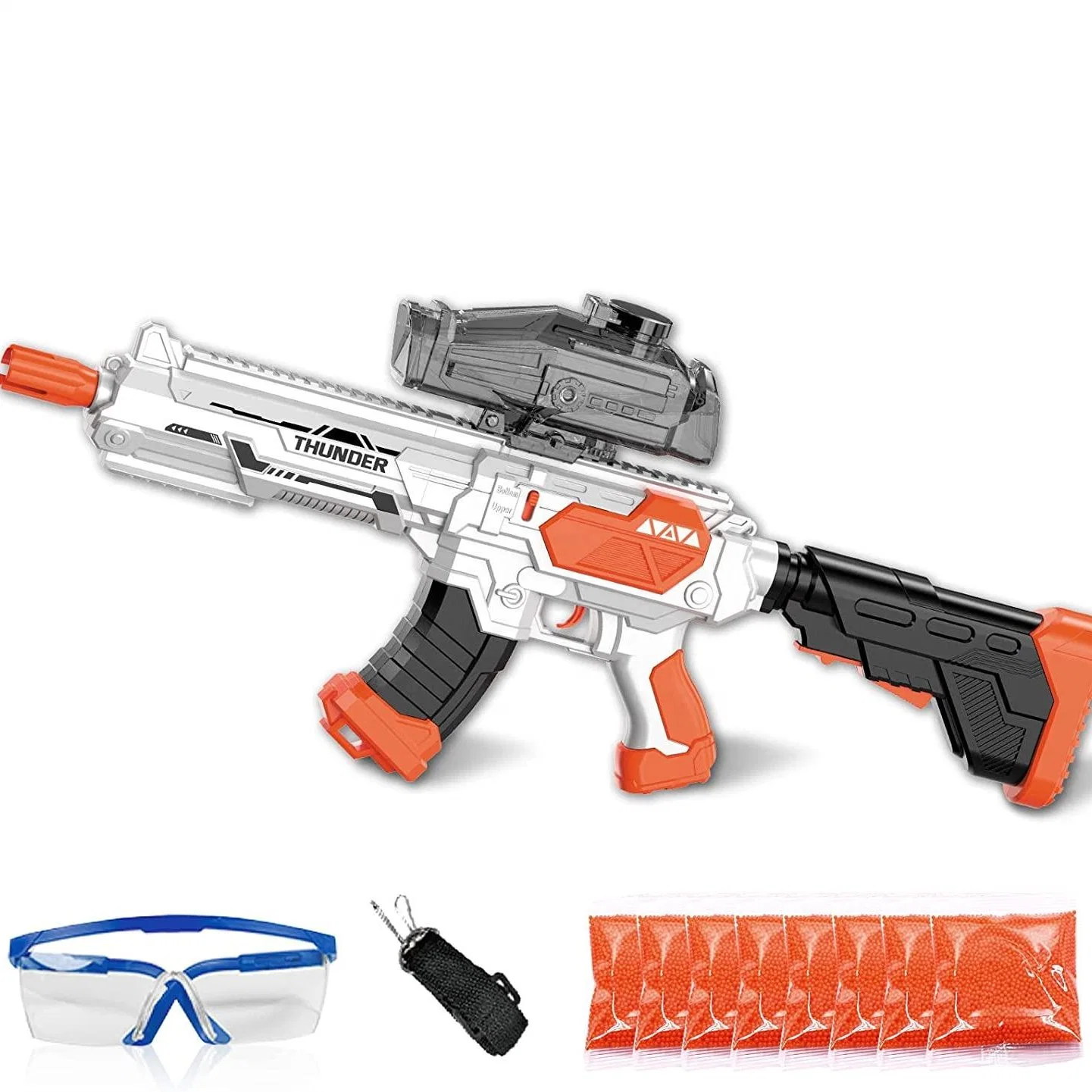 M416 Gel Splatter Cool Ball Blaster Water Gel Balls Electric Gel Ball Blaster Toys for Indoor Outdoor Activities Team Game