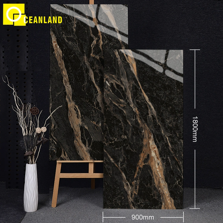 Materiales de construcción 900X1800mm mármol aspecto Gran vidriado baldosas de porcelana Sintered Piedra Slab