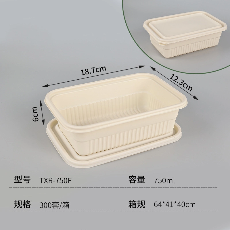 Custom Compostable Disposable Sugarcane Bagasse Food Container Takeout Takeaway Lunch Box