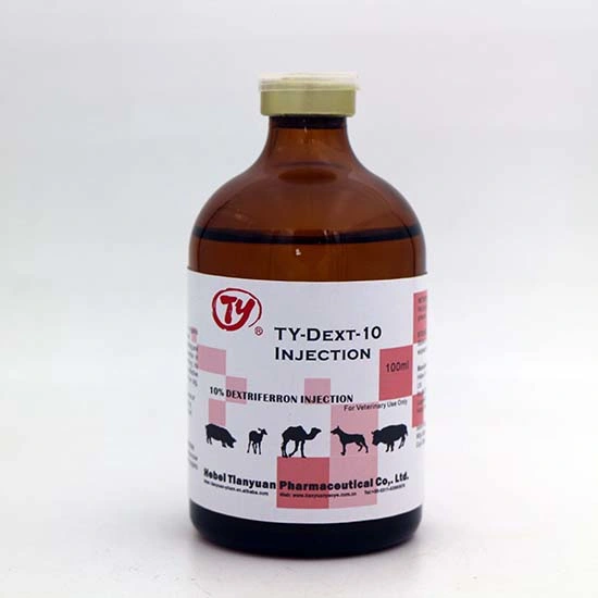 As BPF China fabricante de medicamentos veterinários 10% Iron-Dextrin Plus Injecção (50ml/100ml)