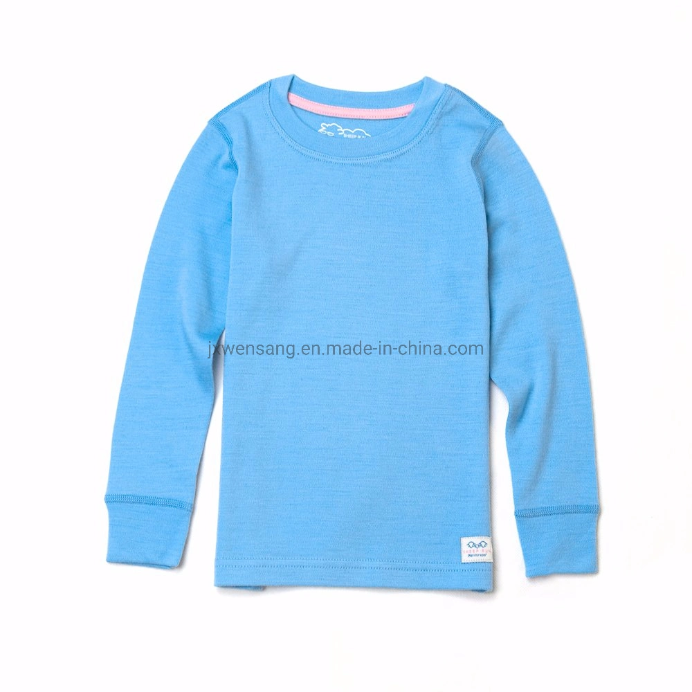 Custom Merino Australiano capa base caliente de invierno Lana Merino ropa interior térmica para niños