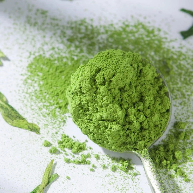 مصنع الشاي الأخضر Matcha Green Tea Powder العضوي ذو الملصق الخاص للحلات استمتع بالنكهات الطبيعية مع مذاق رائع