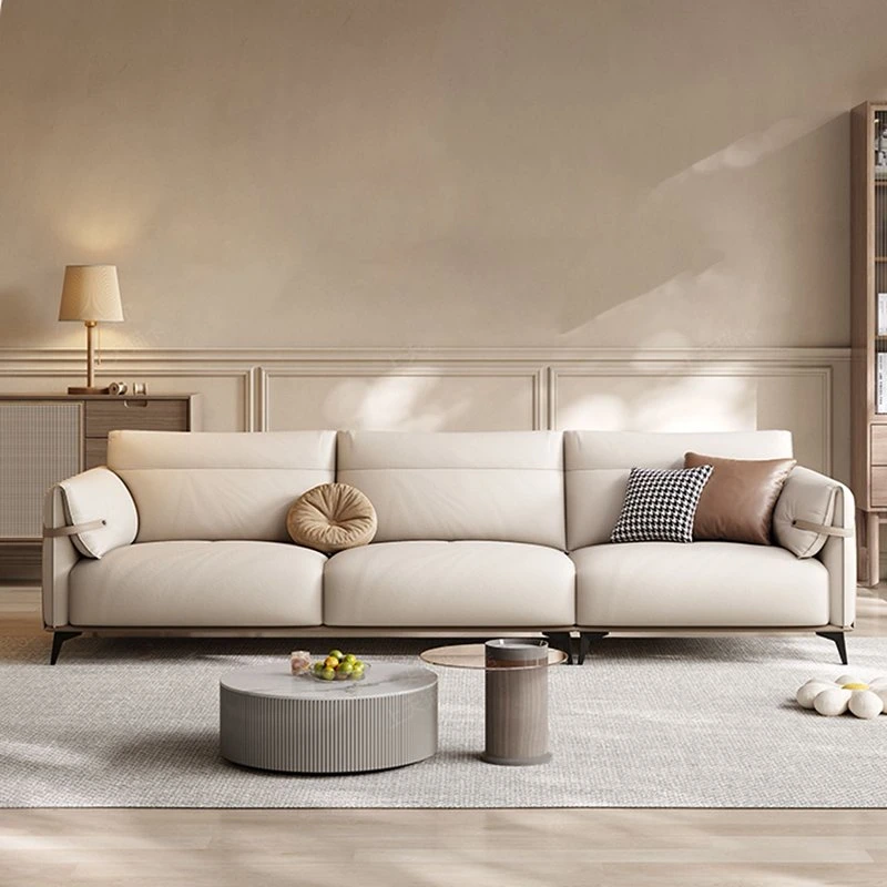 Wohnung Minimalistisch Modular Modern Luxus-Sektionaltcouch Wohnzimmer Möbel Set Cat Claw Skin Sofa