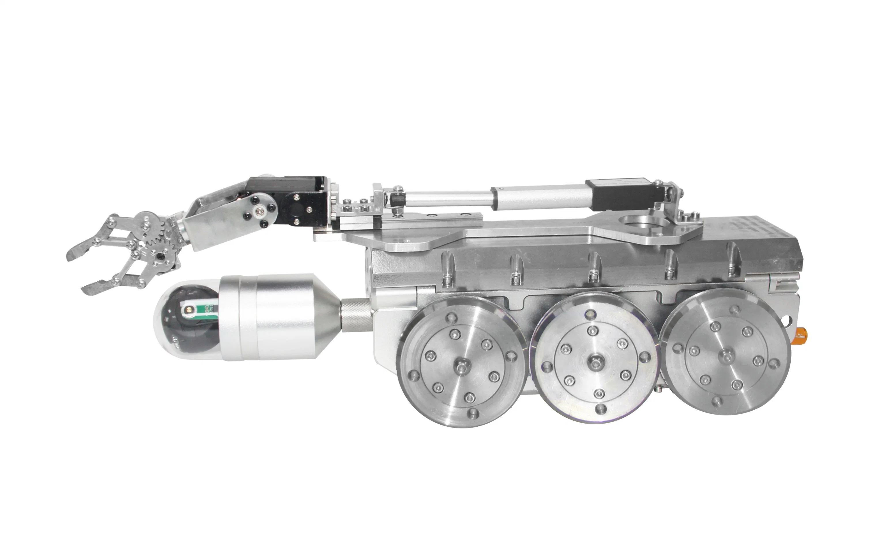Pi68 à prova de focagem automática de esgotos municipais Pesquisa do tubo de inspecção robô de Esteiras e Pan Tilt Zoom