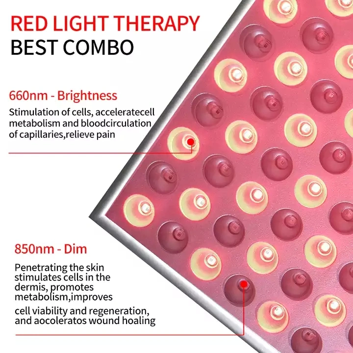 Terapia de luz vermelha de grau médico mais vendida de 60nm de 850nm fotonoterapia Equipamento de salão de beleza
