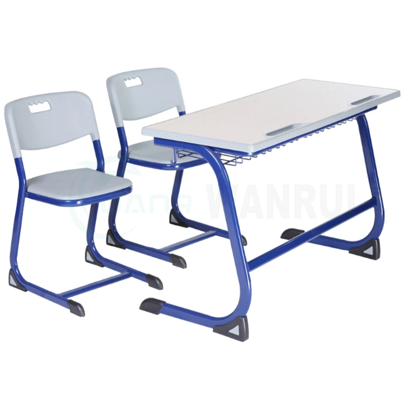 Original Factory International Public School Student Children Furniture University Desk Chair Set