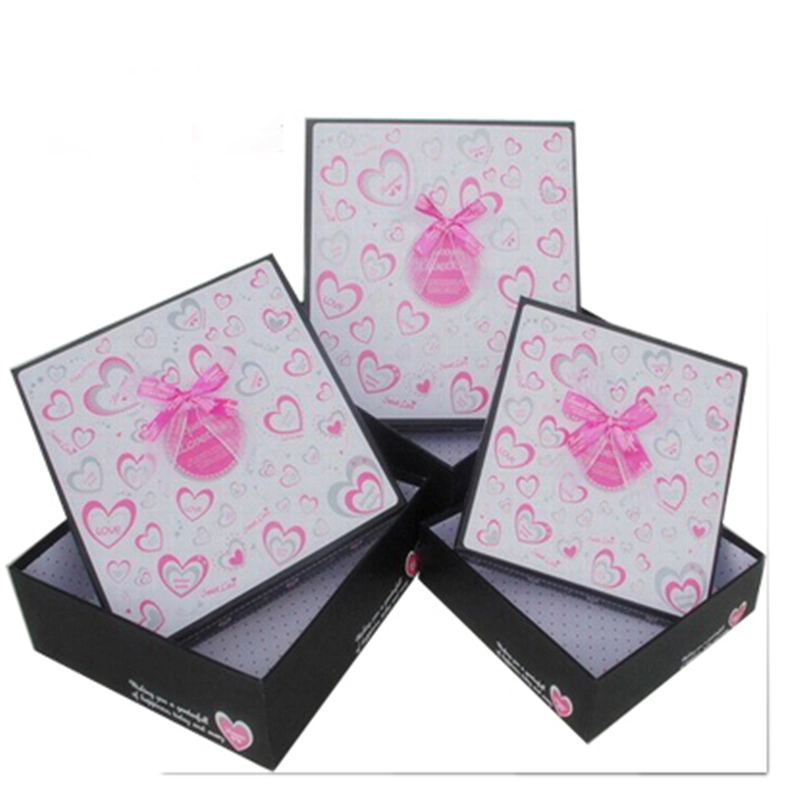 Custom Small Ring Box Flower Lid and Base Box with Decoration