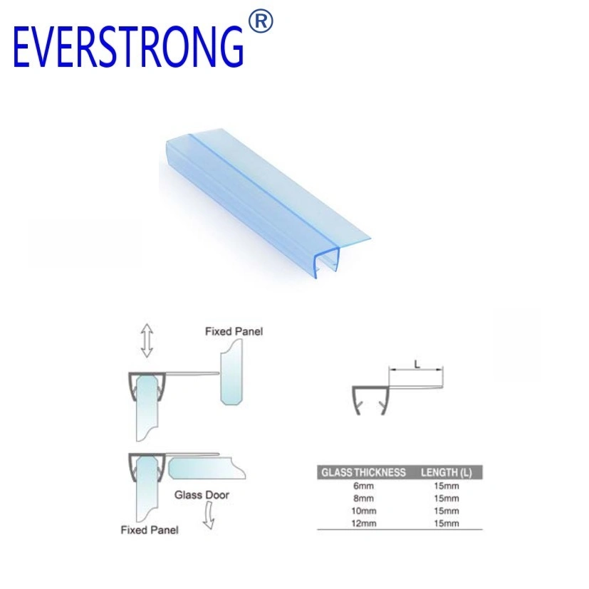 Joint étanche de porte de douche en PVC, côté bande d'étanchéité de porte