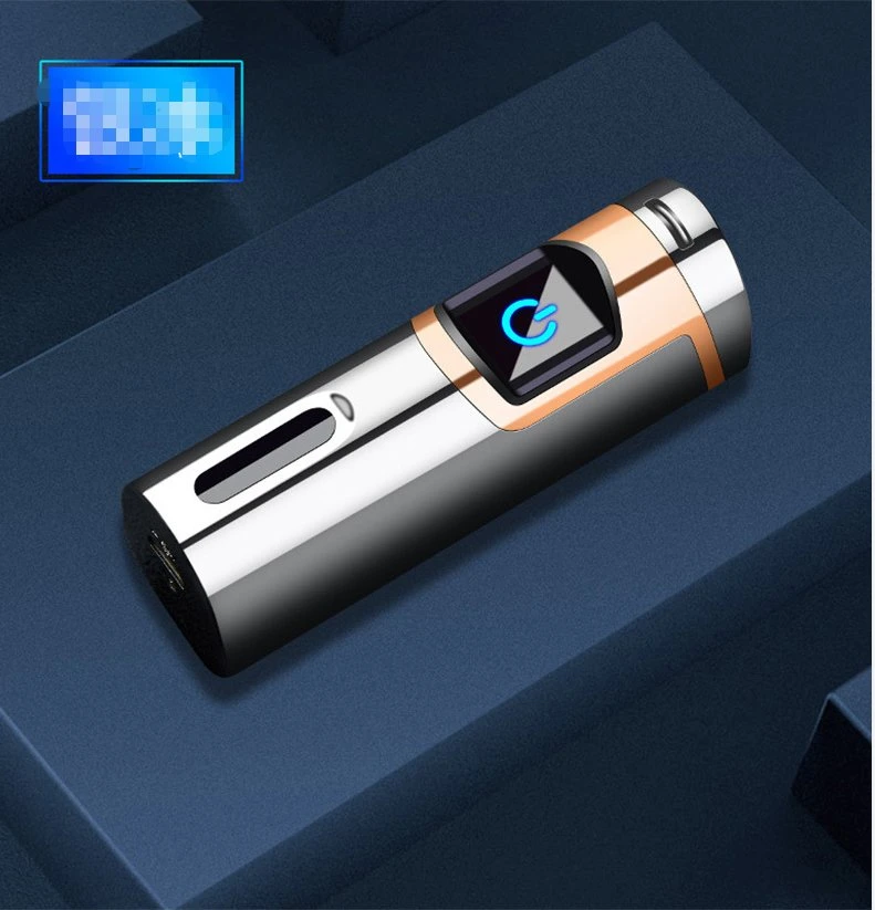 New Laser Touch Screen Power Display USB Rechargeable Arc Lighter