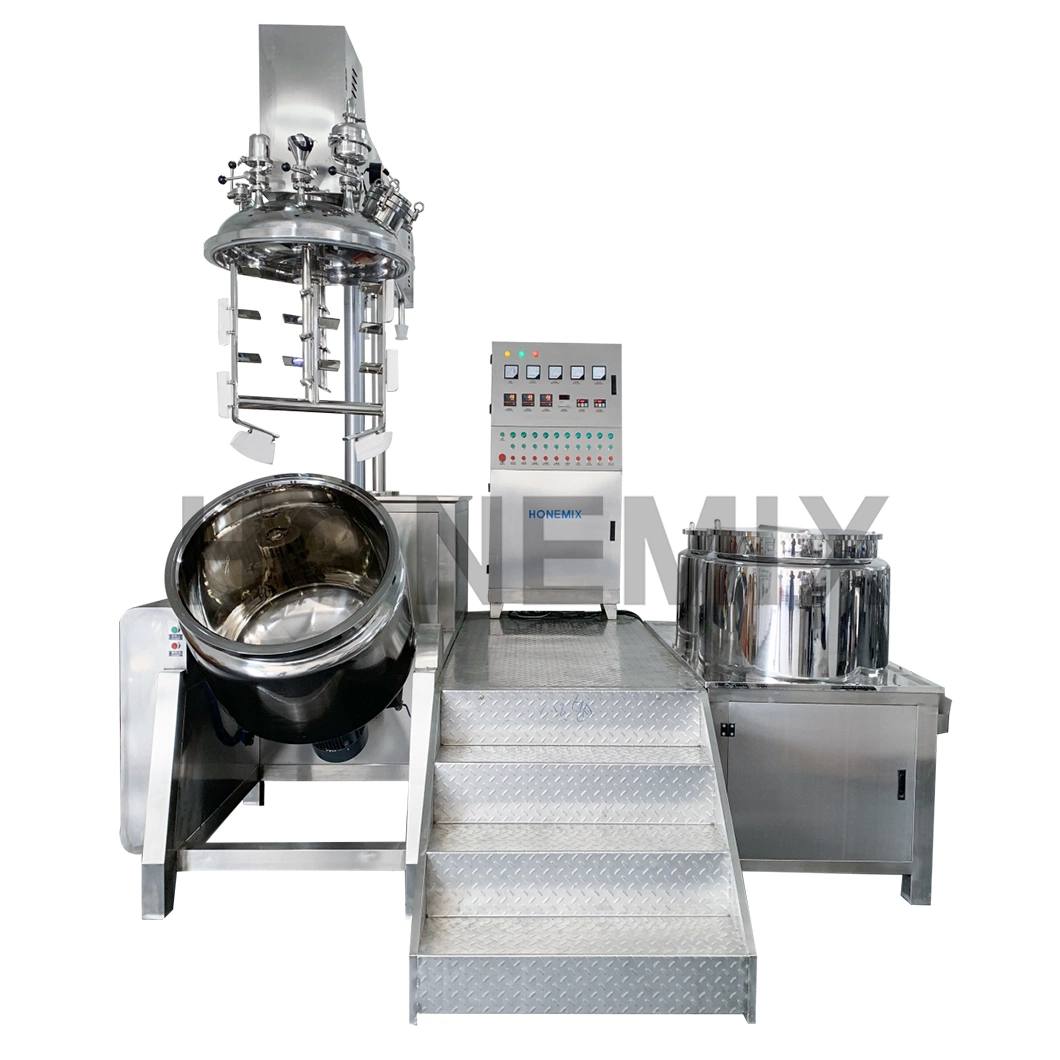 Pula alto cizallamiento sanitarias Vauum homogeneizador mezclador emulsificador emulsificación cosméticos emulsionante de la fundación de la máquina