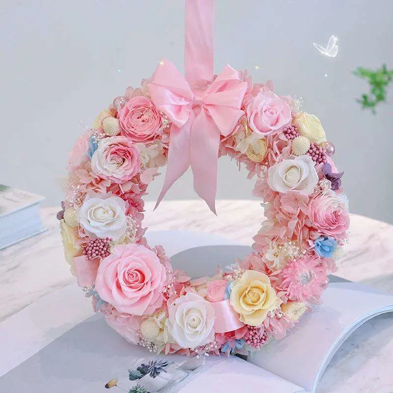 Wholesale Beautiful Wreath Real Touch Flower Artificial Flowers Wreath for Wedding Decoration Home Party Decoration