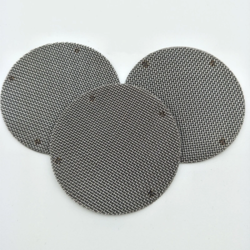 Stainless Steel Wire Mesh Round Filter Disc Metal Mesh Screen Filter Disk Black Wire Cloth Weave Filter Disc