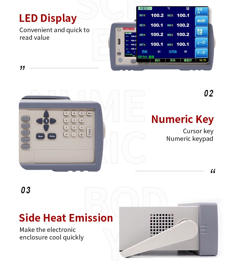 Termómetro digital con medidor de temperatura de interfaz USB (AT4508)