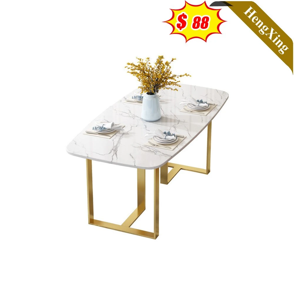 New Metal Simple Low Prices Customized Size Wooden Table Set Dining Room Table with Chair