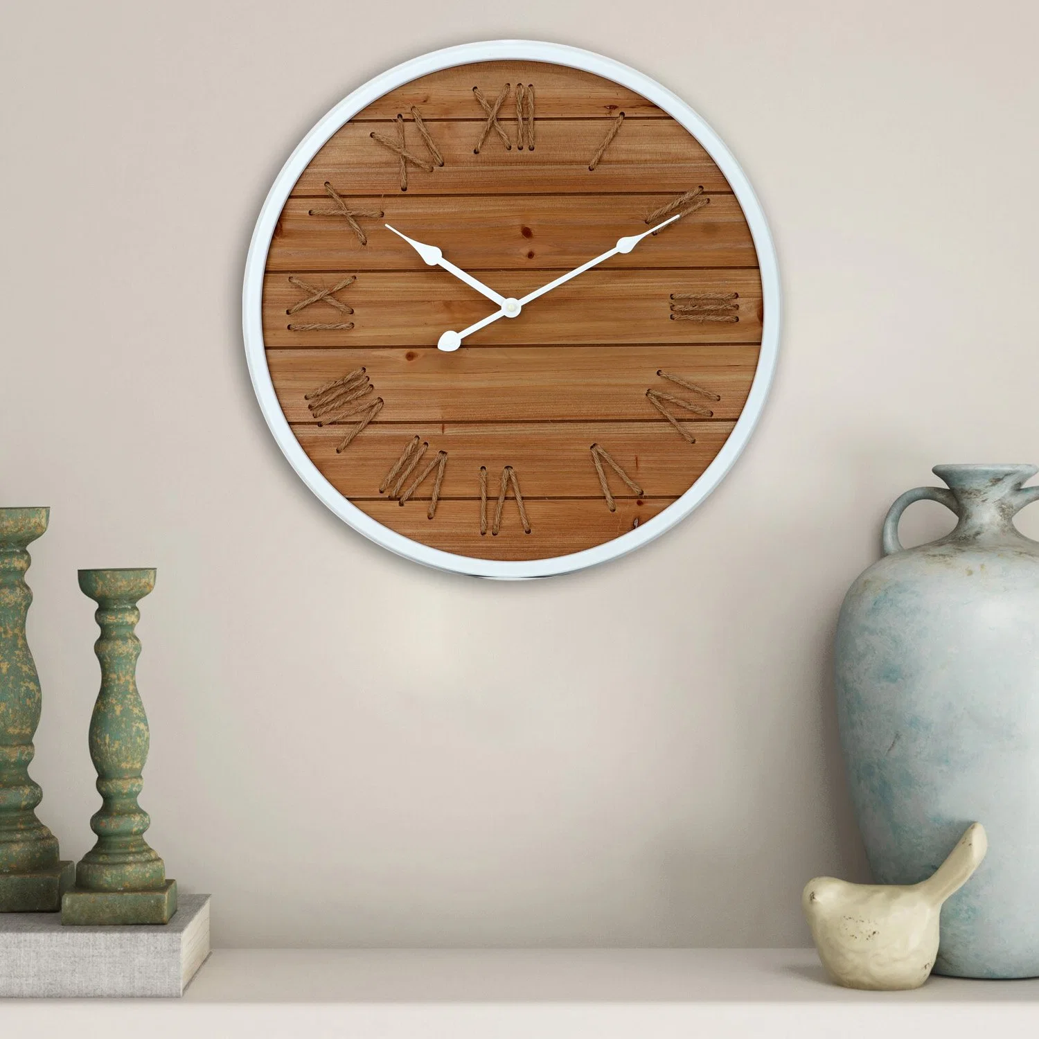 Nuevo diseño Silent Wood Reloj de pared para la venta