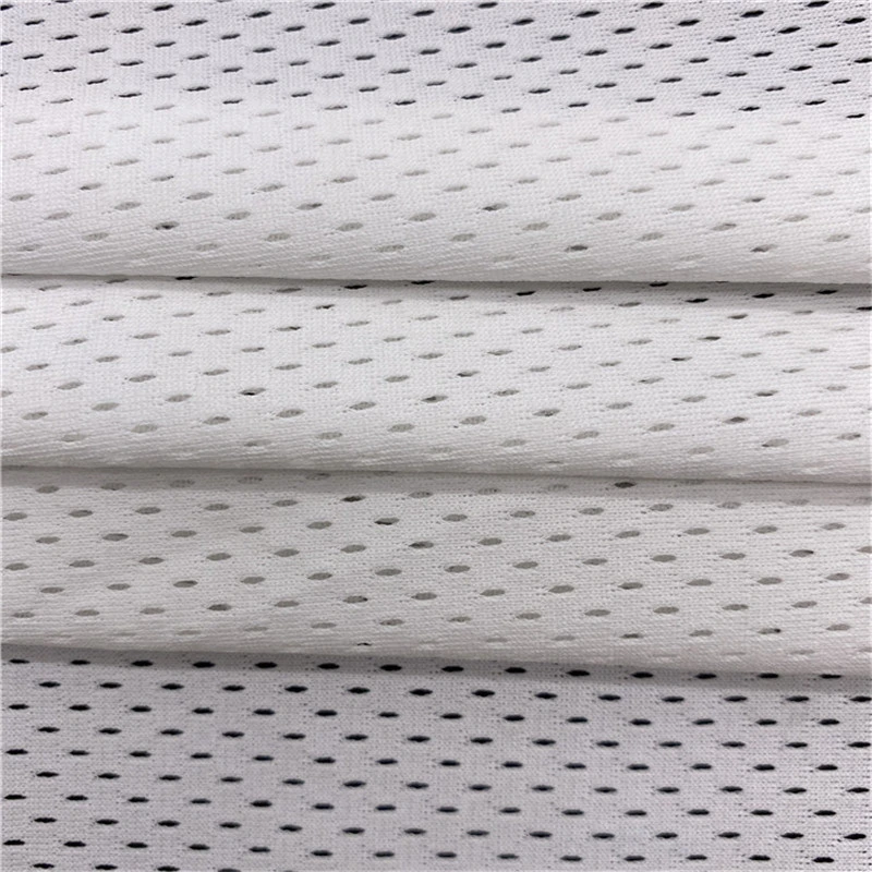 100% Polyester 75D White Mesh Fabric for Sport Top and Sport Jersey