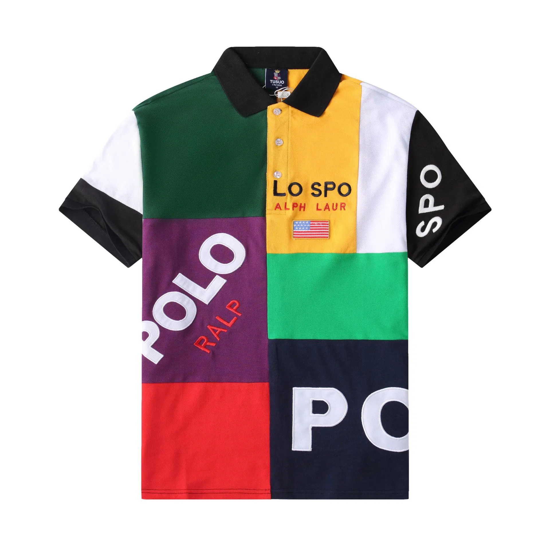 China Suppliers Wholesale/Supplier Short-Sleeved Polo Shirts Cross-Border British Fashion Seven-Color Contrast Color Matching Cotton Paul Chaonan.