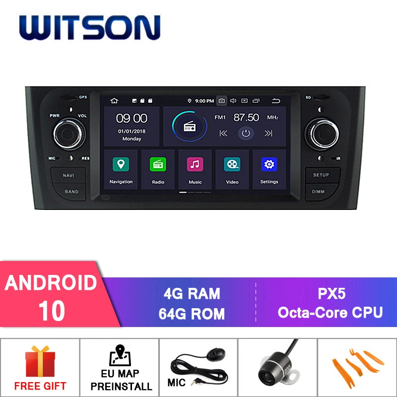 Witson Android 10 DVD de voiture GPS pour vieux FIAT Punto 2g la mémoire RAM DDR3