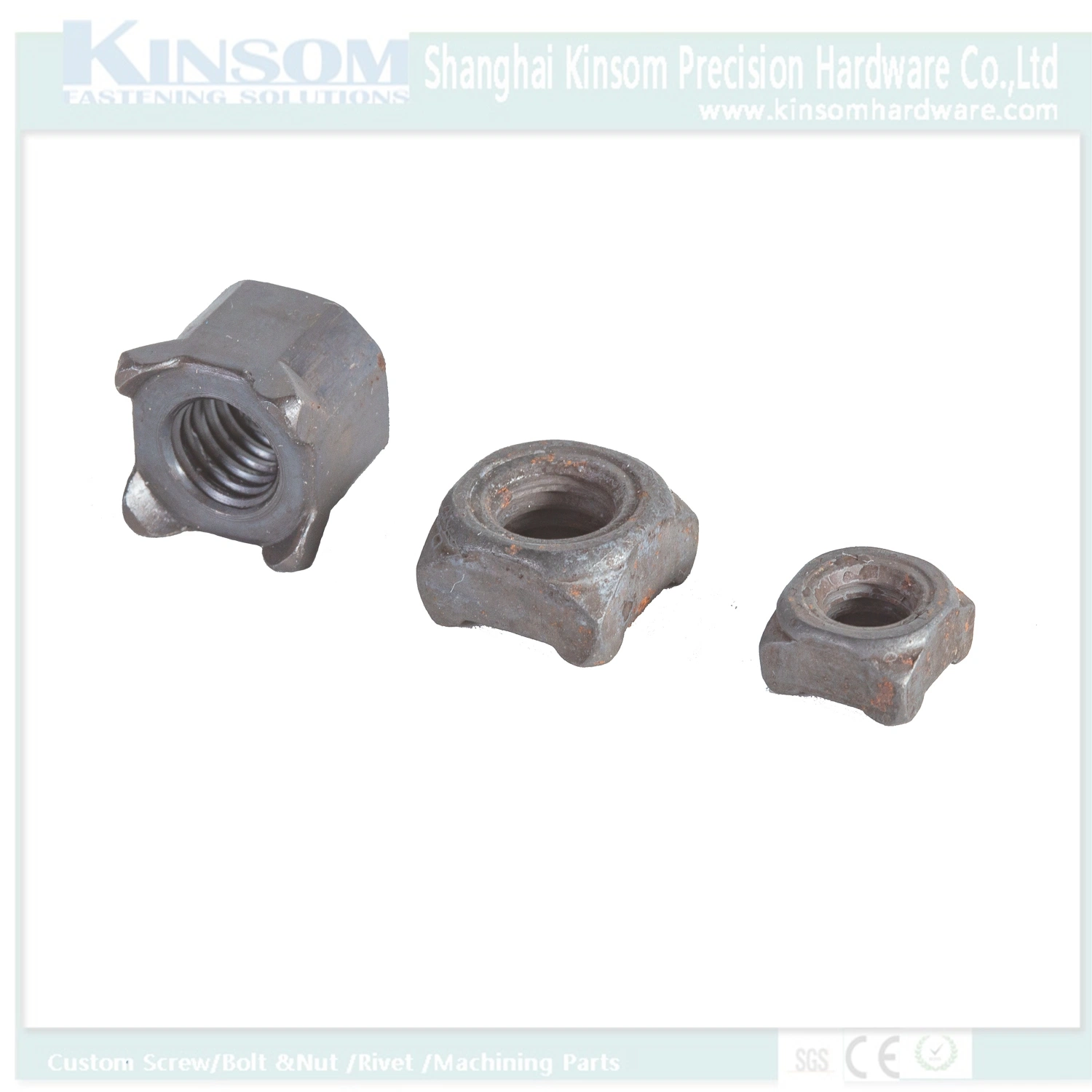 Hex Flange Nuts with Zinc Coating Copper Color Steel Nut with Knurled