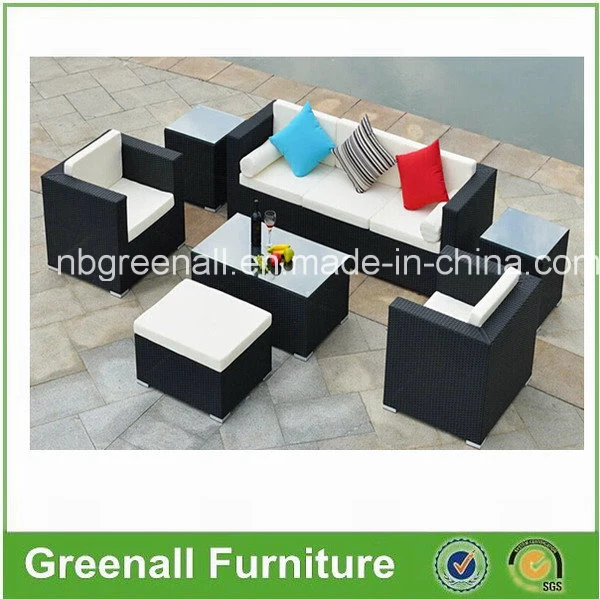 Rattan Garden Modern Home Patio Office Living Room Sofa Bed Furniture (GN-9089S)