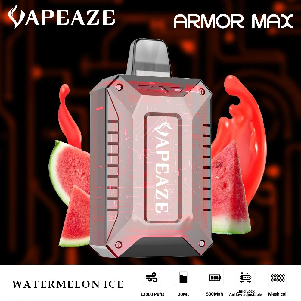 Original Armor Max 12000 Puffs Disposable/Chargeable Vape 18ml Capacity Fillable Wholesale/Supplier Vaporizer