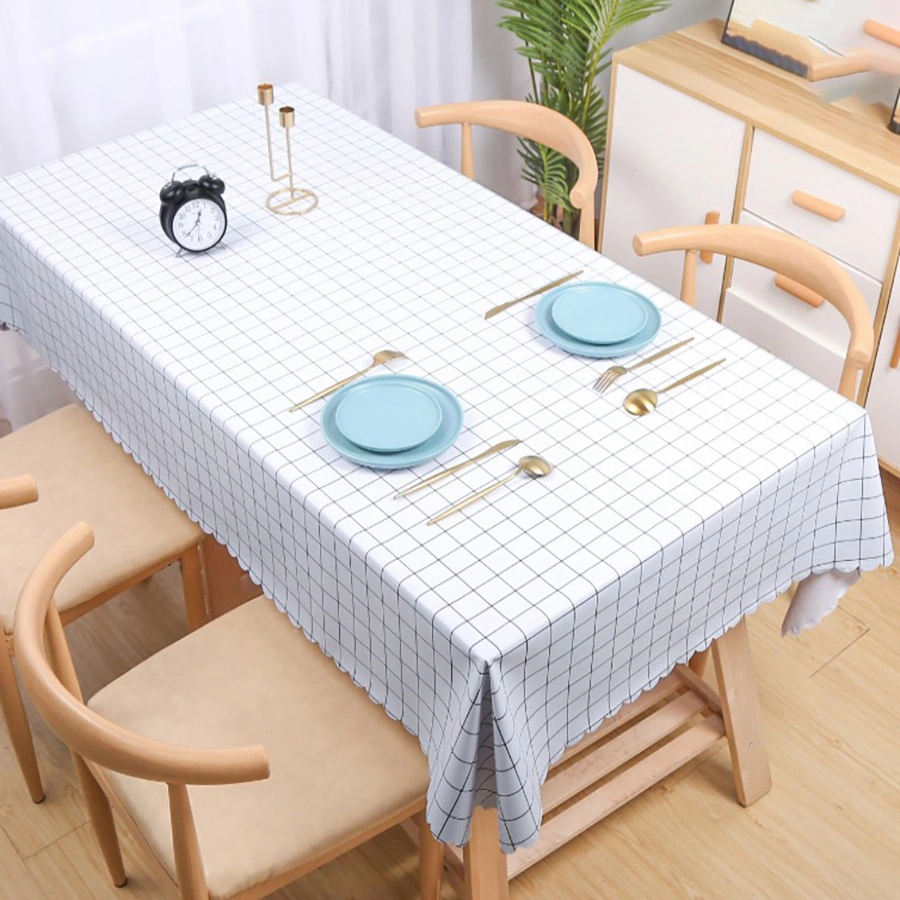 Kariertes PVC Tischtuch Rechteck - schmutzabweisend, wasserdicht und waschbar Tischtuch Gingham für Picknick im Freien, Holiday Dinner