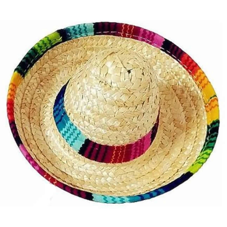 Mini Straw Hat Pet Dog Cat Mexican Sombrero Decoration Hat