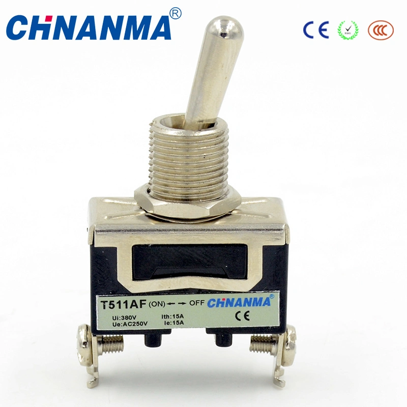 DIN Rail Mounted Toggle Switch 15A 250VAC for Lamp