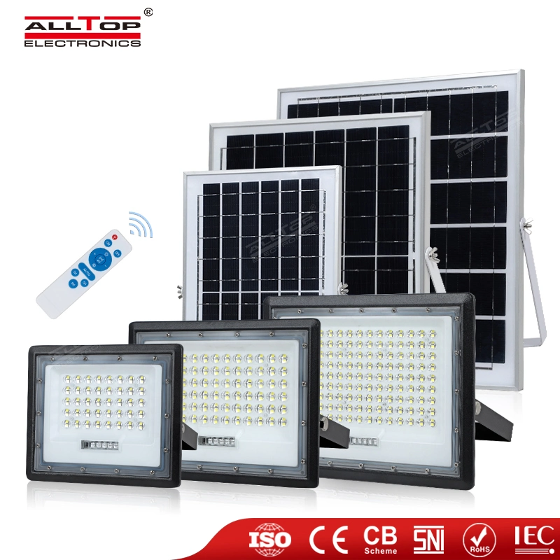 Alltop 2021 150 Watt 250 Watt 400 Watt 24V Microwave Plastic LED Solar Flood Light Motion Sensor DMX Solar LED Flood Light