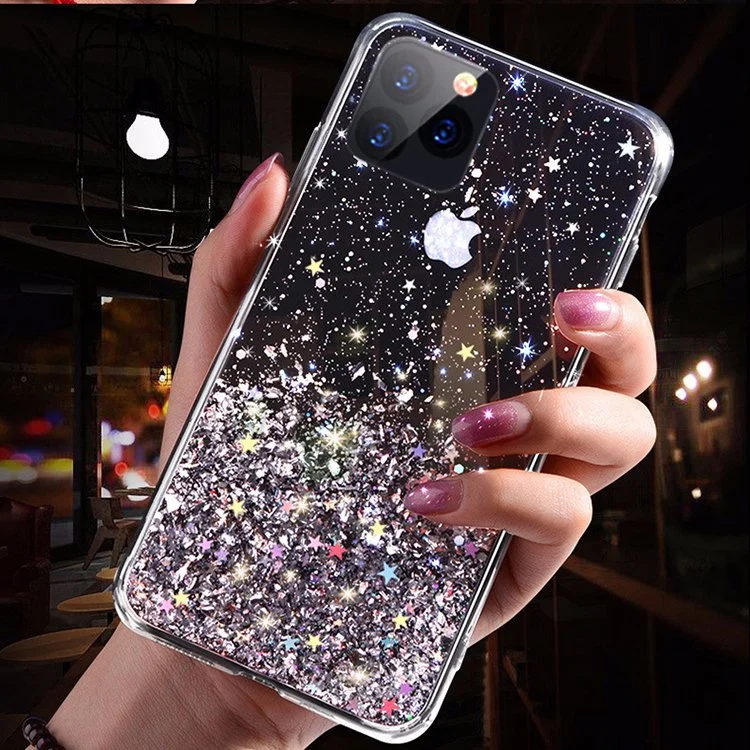 Hot Selling Fashion Glitter Shining Star Women Girls Mobile Phone Case for iPhone Xr iPhone Xs Max iPhone X/Xs