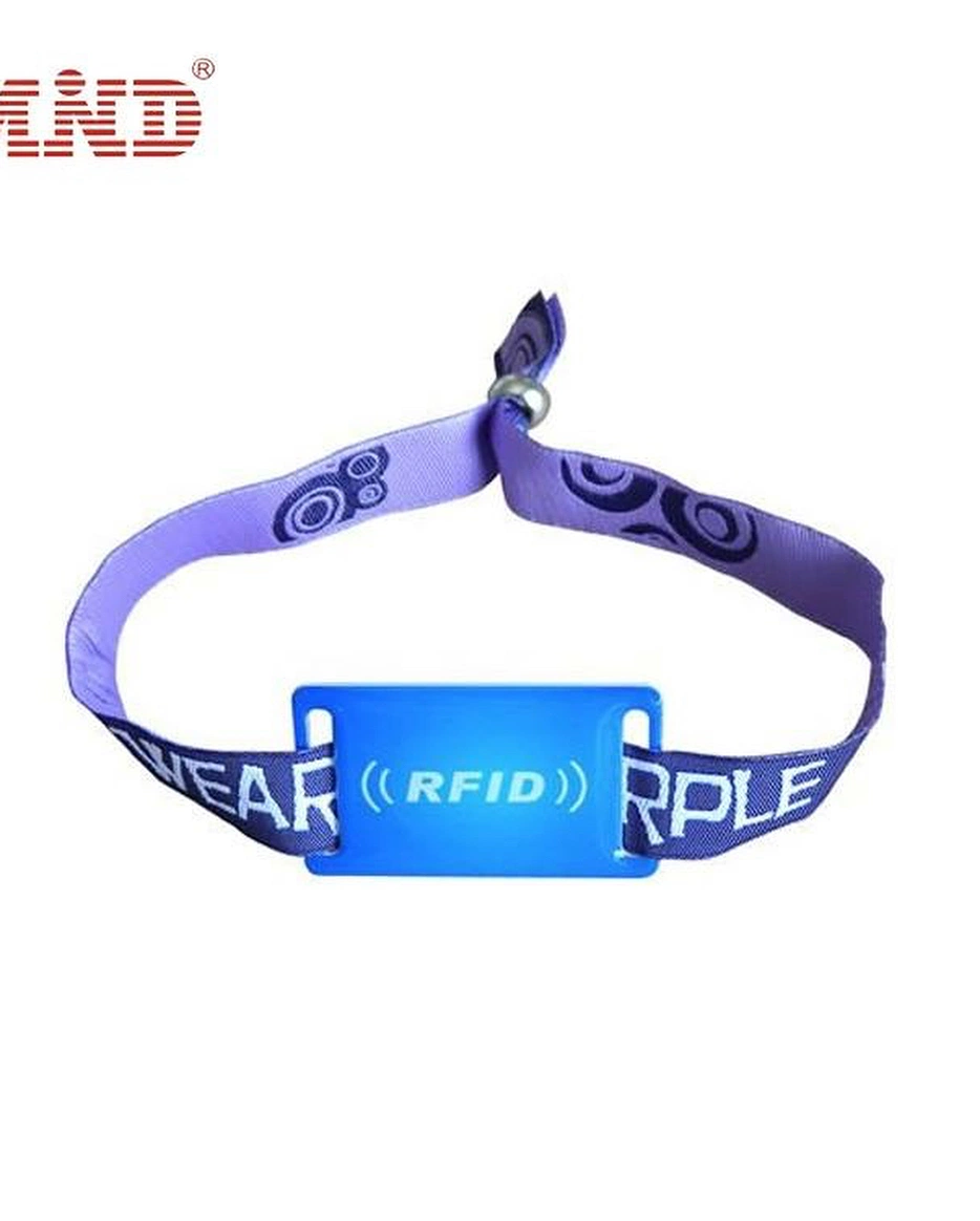 Promotion Event Woven Wristbands Customized RFID Festvial Wristband Access Contorl Bracelet