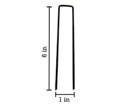 100pcs el Césped Artificial Césped U pasadores de acero en forma de espigas de estacas de malas hierbas de jardín vallado terreno