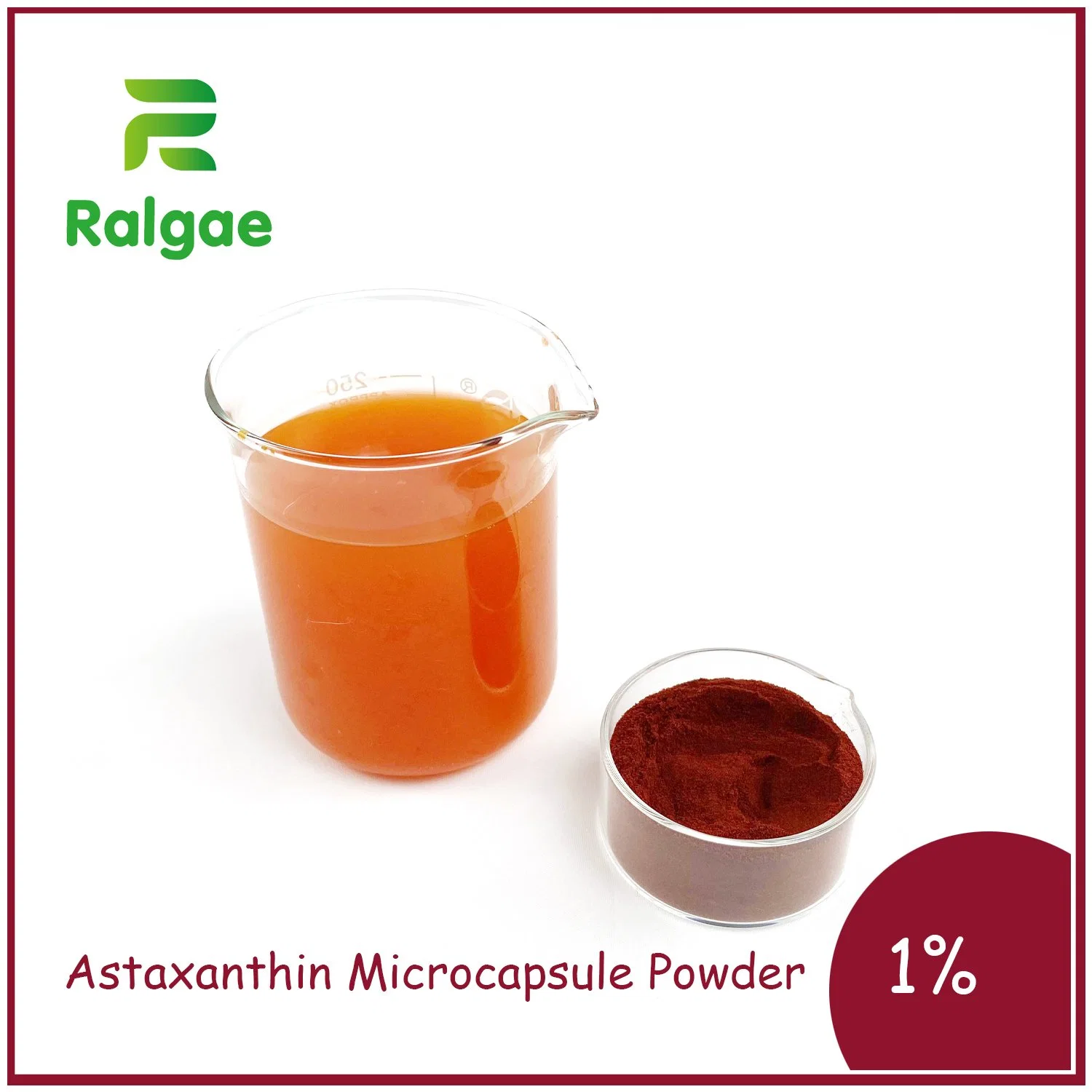 Astaxanthin Encapsulated Powder Cold Water Soluble Cws 1% for Nutrition