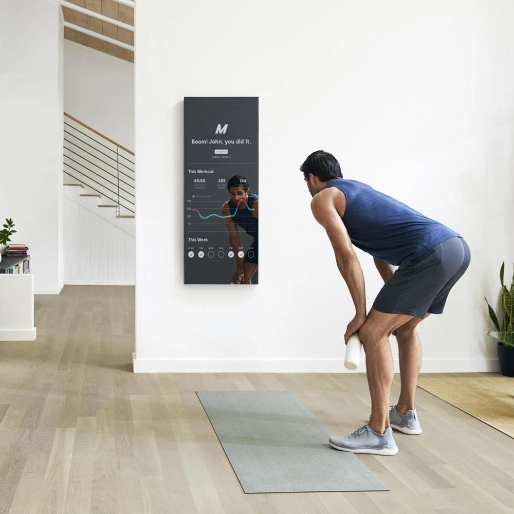 32 Zoll / 43 Zoll Fitness Smart Mirror mit Touchscreen, interaktives Magic Glass Spiegel Display für Workout/Sport/Gym/Yoga