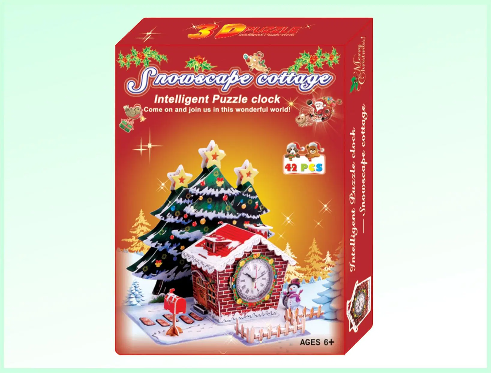 Jeu de puzzle de bricolage cadeau de Noël 3D Jigsaw Puzzle de jouets pour la promotion (H4551346)