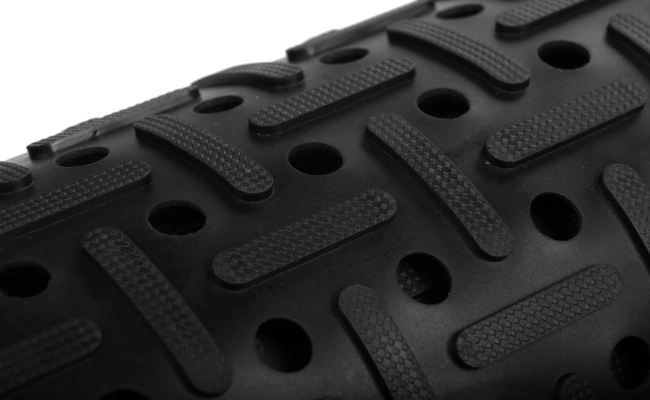 Black Brown Rubber Scraper Bone Mat 3X5FT, 1/2'' Thick Rubber Drainage Mat with Edge