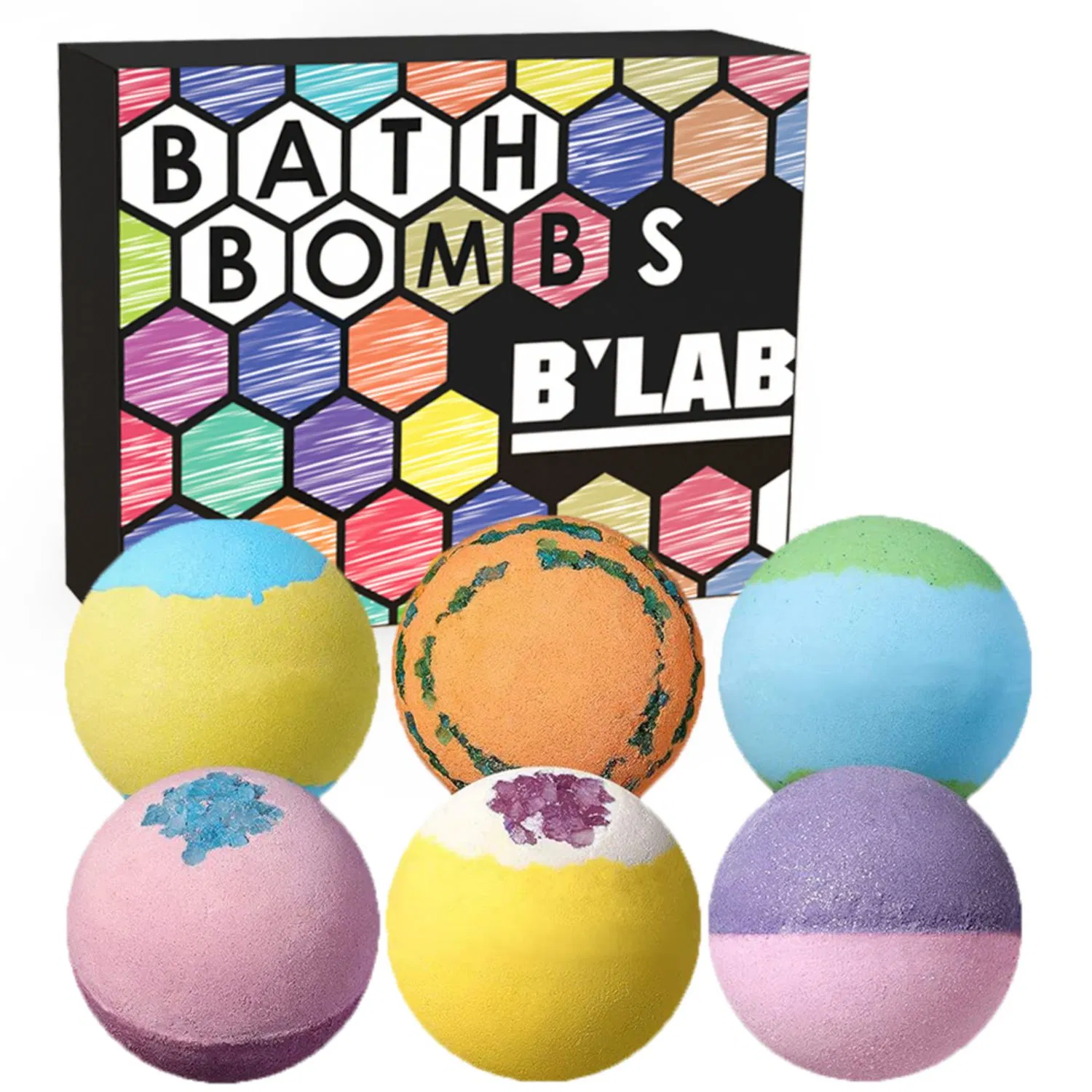 Private Label Bath Bombs Gift Set Shea & Coco Butter Dry Skin Moisturize Bubble SPA Bath