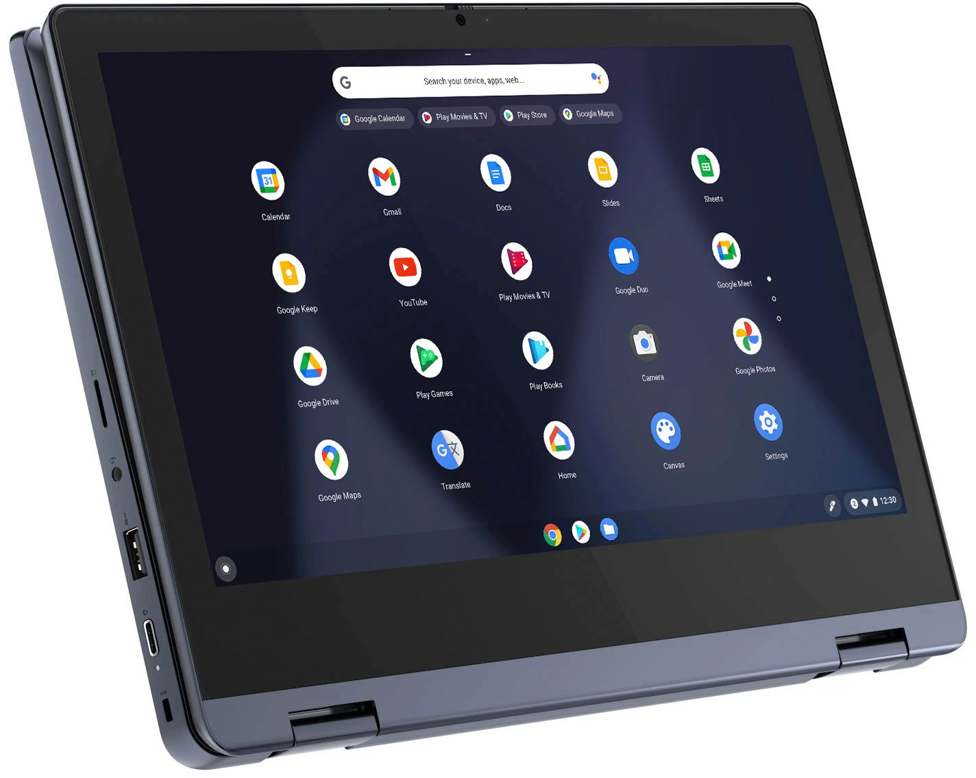 Chromebook Duet 5 - 13.3" ecrã OLED sensível ao Tablet - 8 GB de memória - 128 GB SSD - com teclado - Abismo Blue